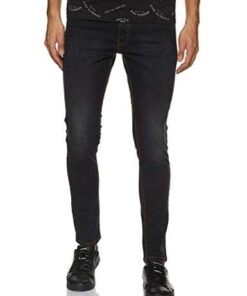 Amazon Brand - Symbol Men's Skinny Fit Jeans (AD-SK-500_Black_34)