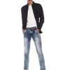 Cherokee Men Indigo Mid Rise Acid Wash Jeans Slim (CJMEPDN20058B09_DK 32)