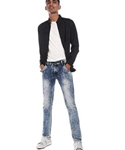 Cherokee Men Indigo Mid Rise Acid Wash Jeans Slim (CJMEPDN20058B09_DK 32)