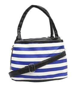 Cocksure Women's Pu Blue Striped Stylish Trendy Handbag Slingbag Shoulderbag