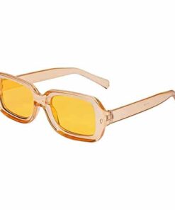 cultific Retro Funky Sunglasses for Women Inspired by 90s Square Sunglasses (Translucent Yellow)