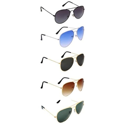 EYEMAXX Unisex Adult Aviator Sunglasses (Pack of 5)