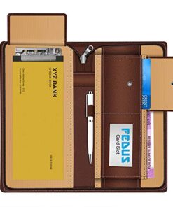 FEDUS PU Leather Expanding and Multiple Cheque Book Holder for Cards, Cheque Book, Traveling Wallets, Checkbook Holder, Documents Holder for Office & Home Use