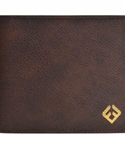 Fendo Kibisis Men's Slim Vegan Leather Dark Brown Wallet with 6 Card Holder