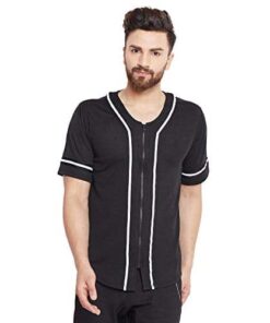 FUGAZEE Men's Mesh Baseball Shirt Black