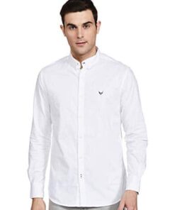 Globus Men Pinstripe Casual White Shirt