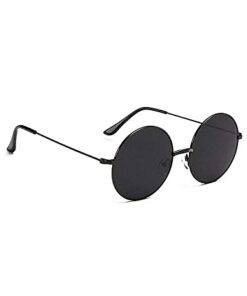 Online Mantra Round Sunglasses for men and women (Black)