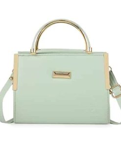 QNS Vegan Leather Top Handle Handheld Handbag | Tote & Shoulder Sling Bag for Women | Shoulder Crossbody Ladies Handbags | Shoulder Hobo Bag Purse with Long Adjustable Strap (Mint Green)