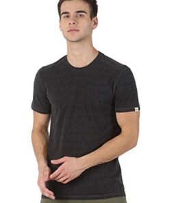 soul space Men’s Premium Organic Cotton Round Neck Slim fit T-Shirt Black