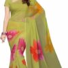 Yashika Women's Georgette Printed Saree With Blouse Piece (MULTI FLOWER_04)